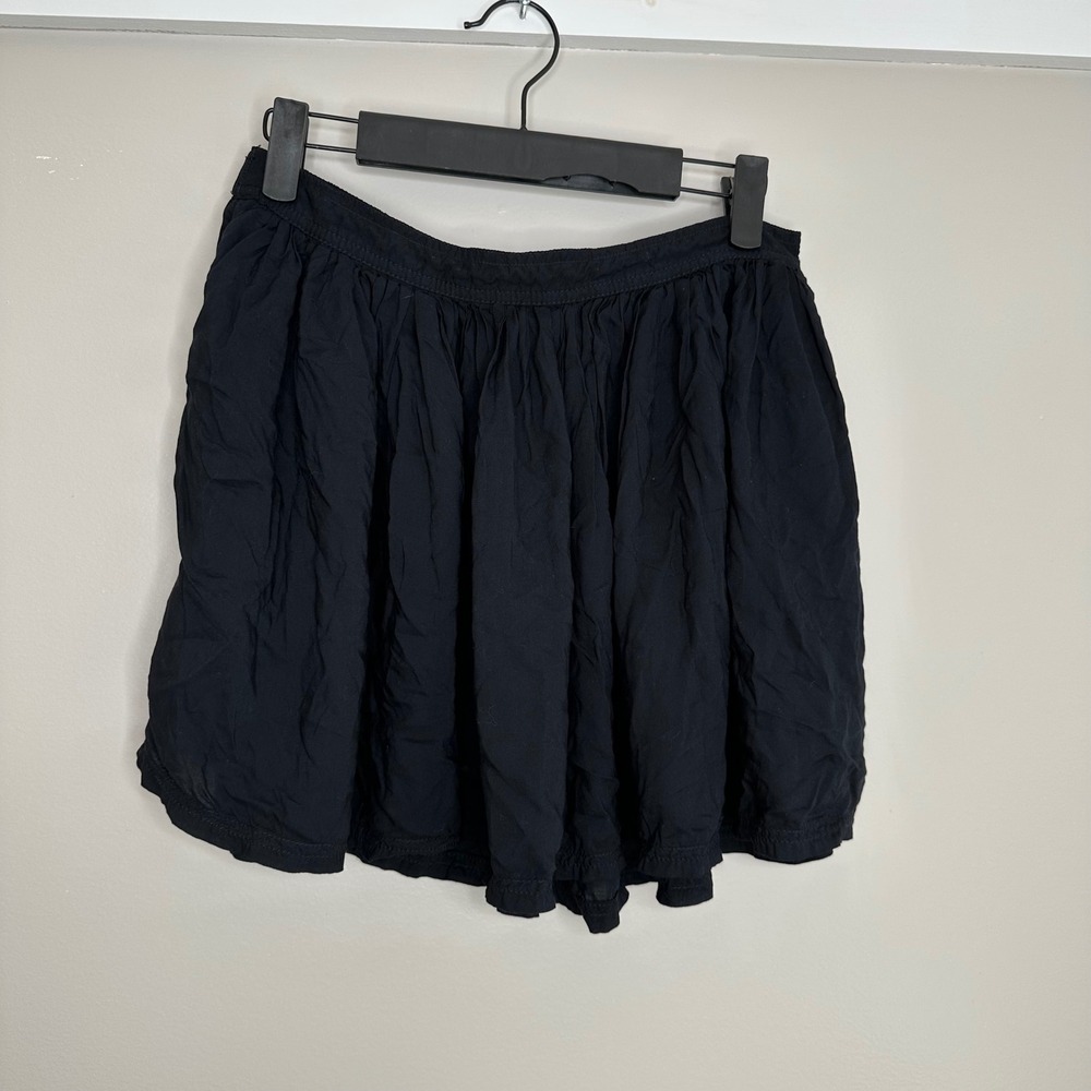 American‎ Eagle Outfitters Women's Black Mini Skirt Pleated Elastic Waist S